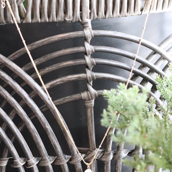 10K Gold Plated "Ethereal Pearl" Beaded Chain Necklace by Brightly&Lilian - Picture 4 of 11